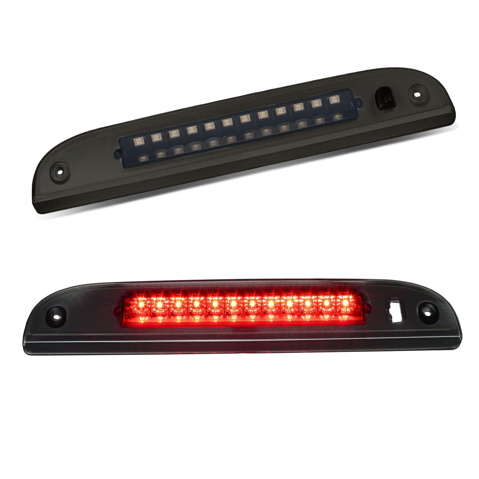 Third 3rd Brake Light LED for 2002-2010 Ford Explorer, 2008-2012 Ford Escape High Mount Rear Brake Lights Assembly, Waterproof Center Cab Lamp Stop Light (Black)