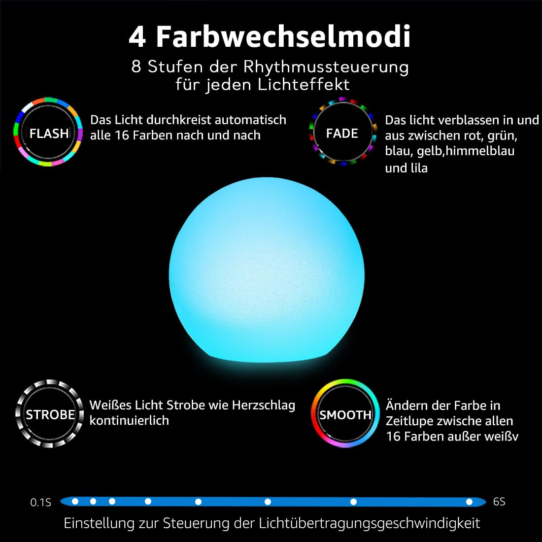 Lampada a sfera di illuminazione atmosfera al LED 15cm-ball