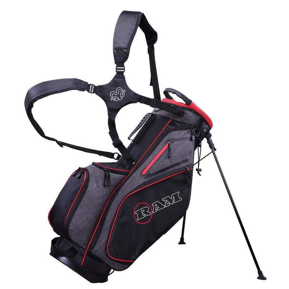 Ram Golf Premium Tour Stand/Carry Bag Black/Red