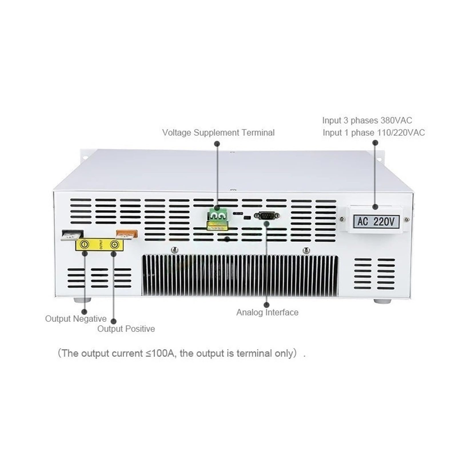 Fuente de alimentación CC Ajustable programable de 220 V CA a 500 V CC, 12 A, 15 A y 16 A(0-500VDC 0-16A)