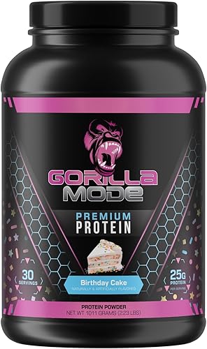 Gorilla Mode Premium Protein - Mantequilla de maní con chocolate 085oz de proteína recupera y construye músculo 30 porciones