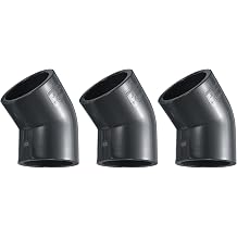sourcing map 3pcs 45 Degree Elbow PVC Pipe Fittings 2" 2 Way Furniture Grade PVC Corner Connectors Angle Elbow Side Outlet for Sewer Plumbing Drain Pipe Water Supplies Build Garden