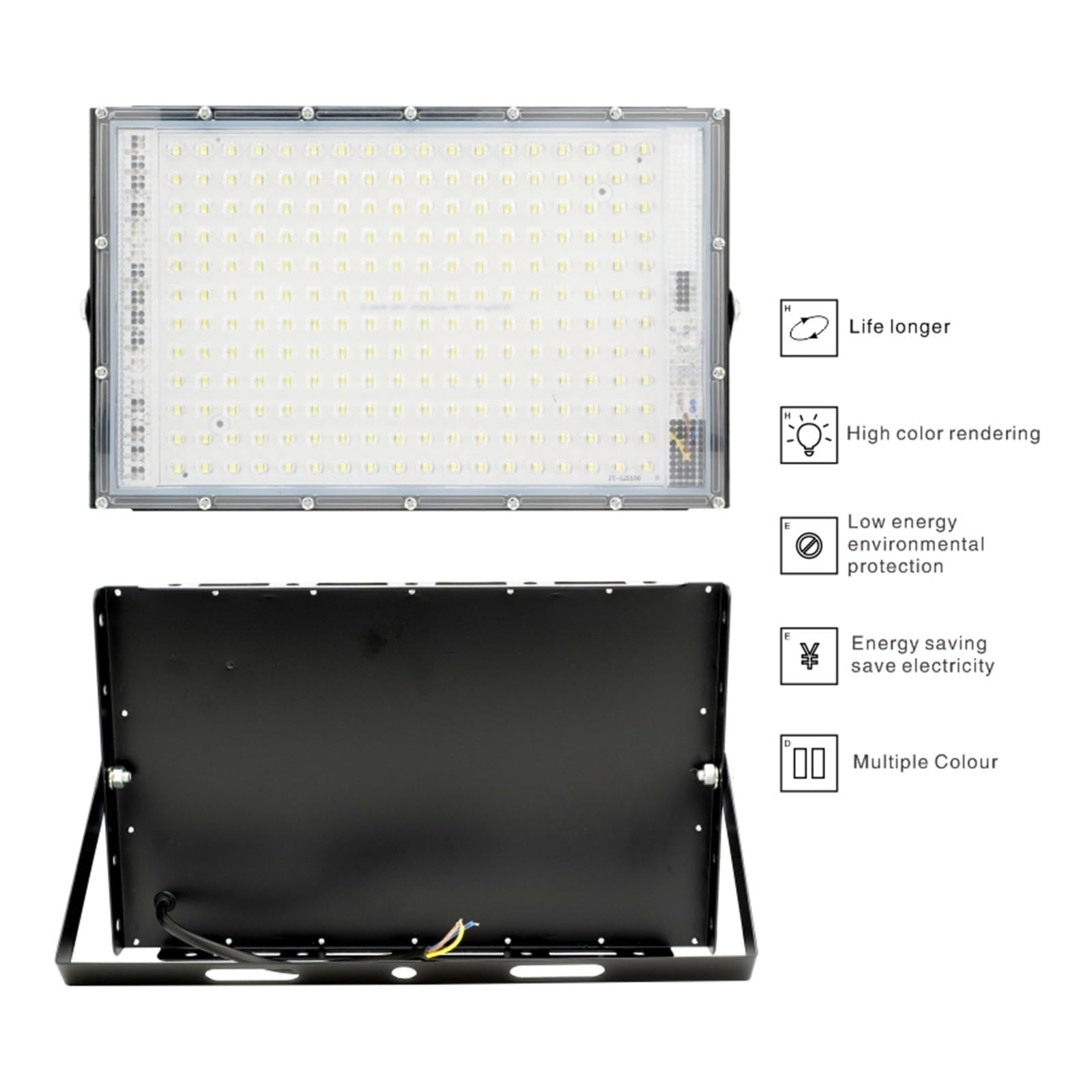 1/2/3 Uds 200W Reflector Led Luz De Inundación De Jardín Al Aire Libre Ip65 Foco Impermeable Focos LED Reflector Lámpara De Pared De Calle Focos LED(2 PCS)