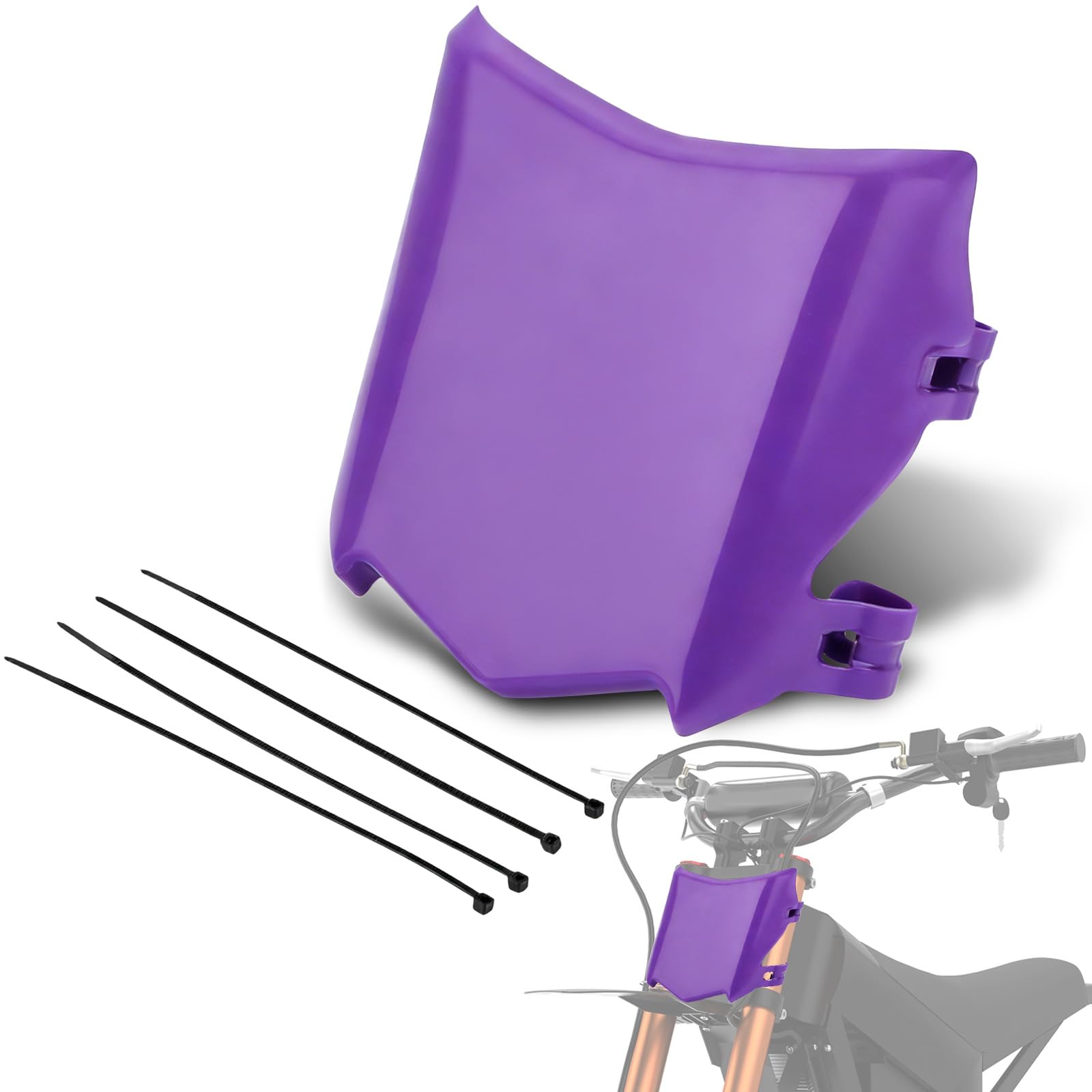 Ebike Front Number Plate Universal for Surron Talaria Purple