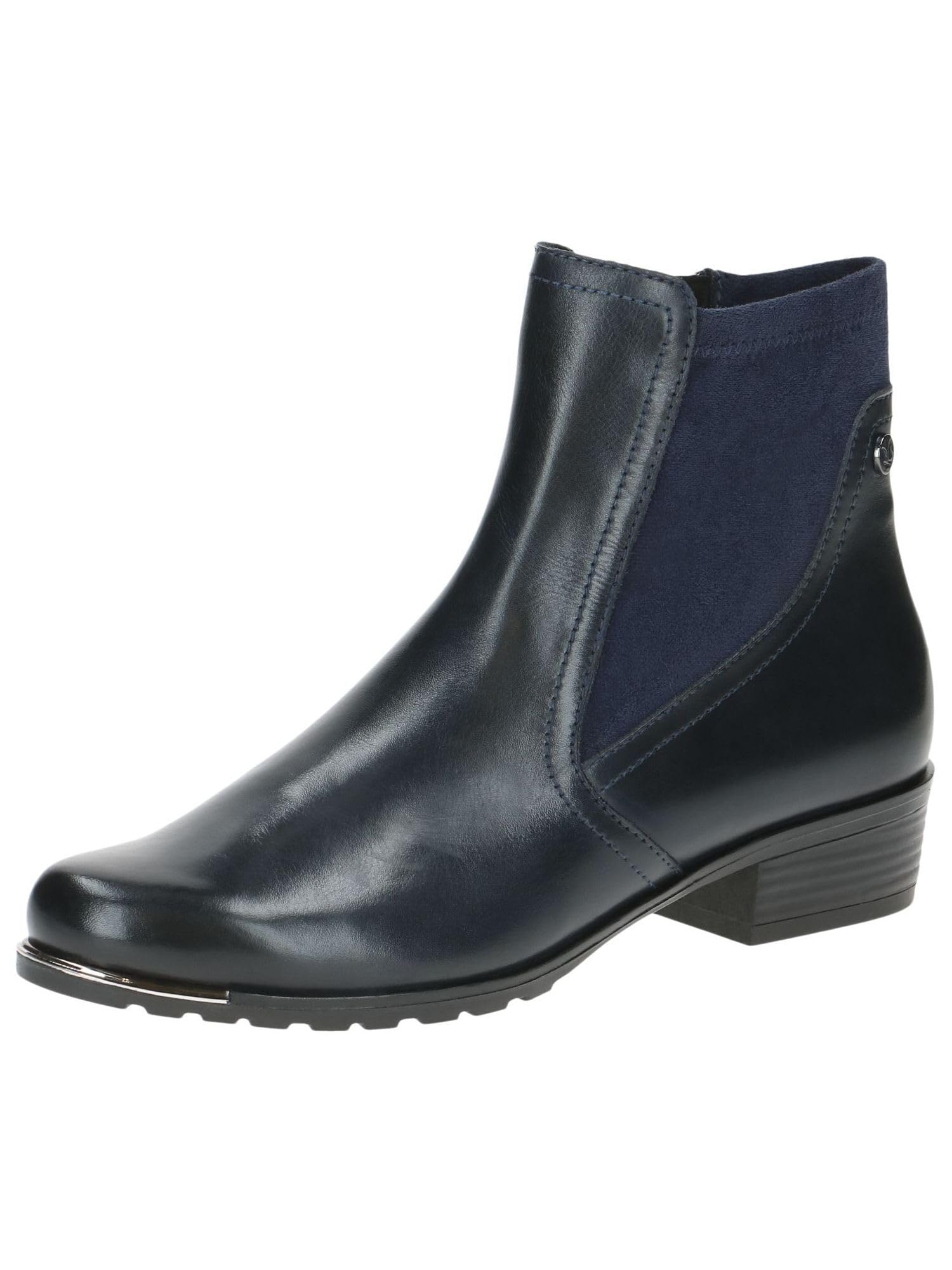 CAPRICE women's heeled ankle boots with zipper pointed toe, Blue (Ocean Comb), 3.5 UK