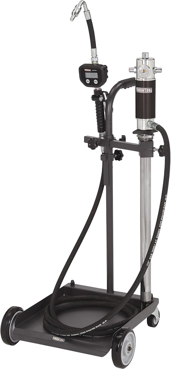 Ironton Air-Operated 5:1 Oil Pump Kit, 3.7 GPM | Mobile cart, Air-powered oil transfer, Controlled dispensing, Shop/fleet maintenance, Service-ready operation