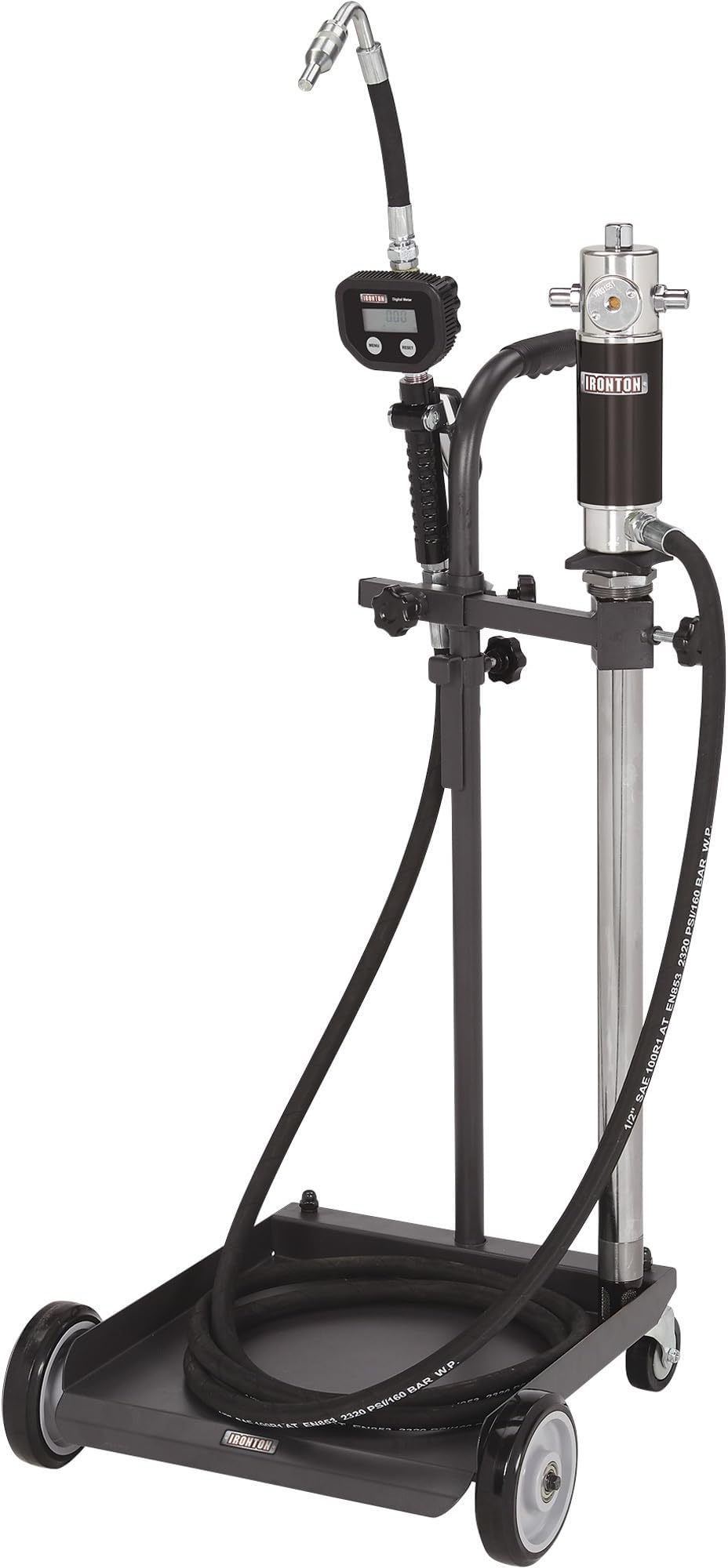 Ironton Air-Operated 5:1 Oil Pump Kit - with Cart, 3.7 GPM