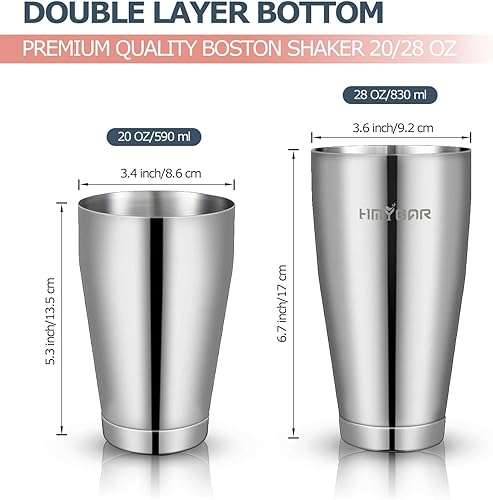 Miniatura 3 de Mixology Bartender kit  Juego de coctelera  Juego de coctelera Boston, 2028 oz  Juego de fabricación de Martini para bar en casa. Total de 31 piezas