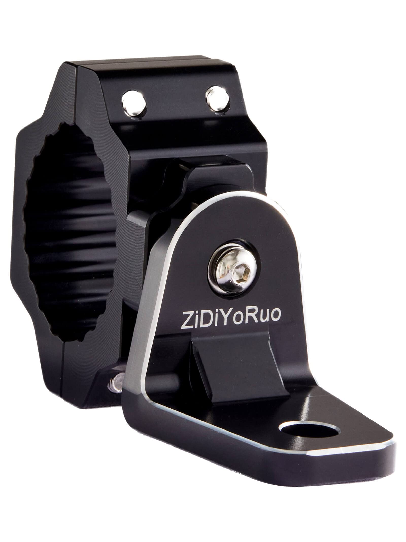 ZIDIYORUOUTV Whip Mount, Updated Solid Aluminium Alloy Heavy Duty UTV/SXS Flag Mount, 360 Rotating Whip Light Mounting Bracket Easy Installation on 1.75-2 Roll Cage (1pc, Black)