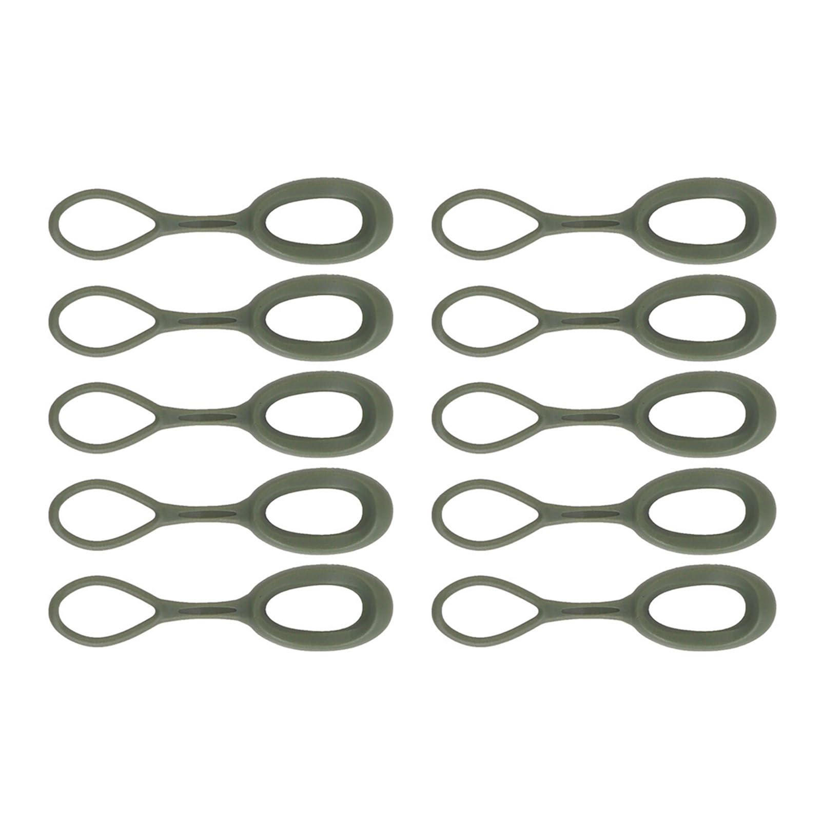 Kalttoy Green 10 Pieces/Set Zippers Extension Zippers Puller Replacement Pulls For Bag Purse Luggage
