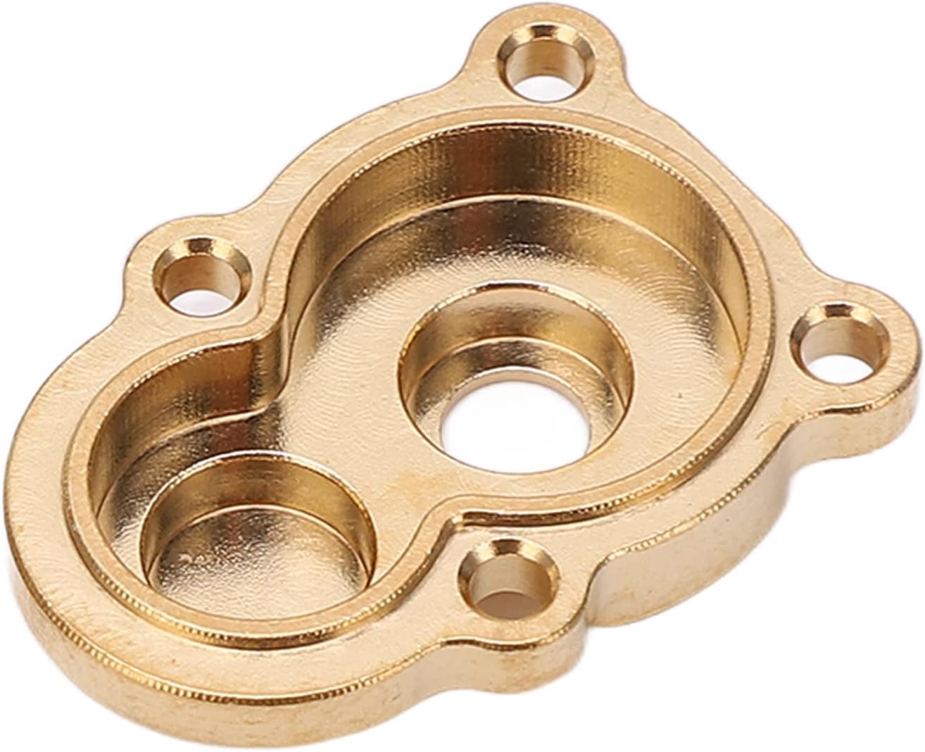 Alomejor 4Pcs RC Brass Steering Knuckle Cover Portal Cover RC Axle Gear Cover for FMS 124 FCX24 RC Crawler (Gold)