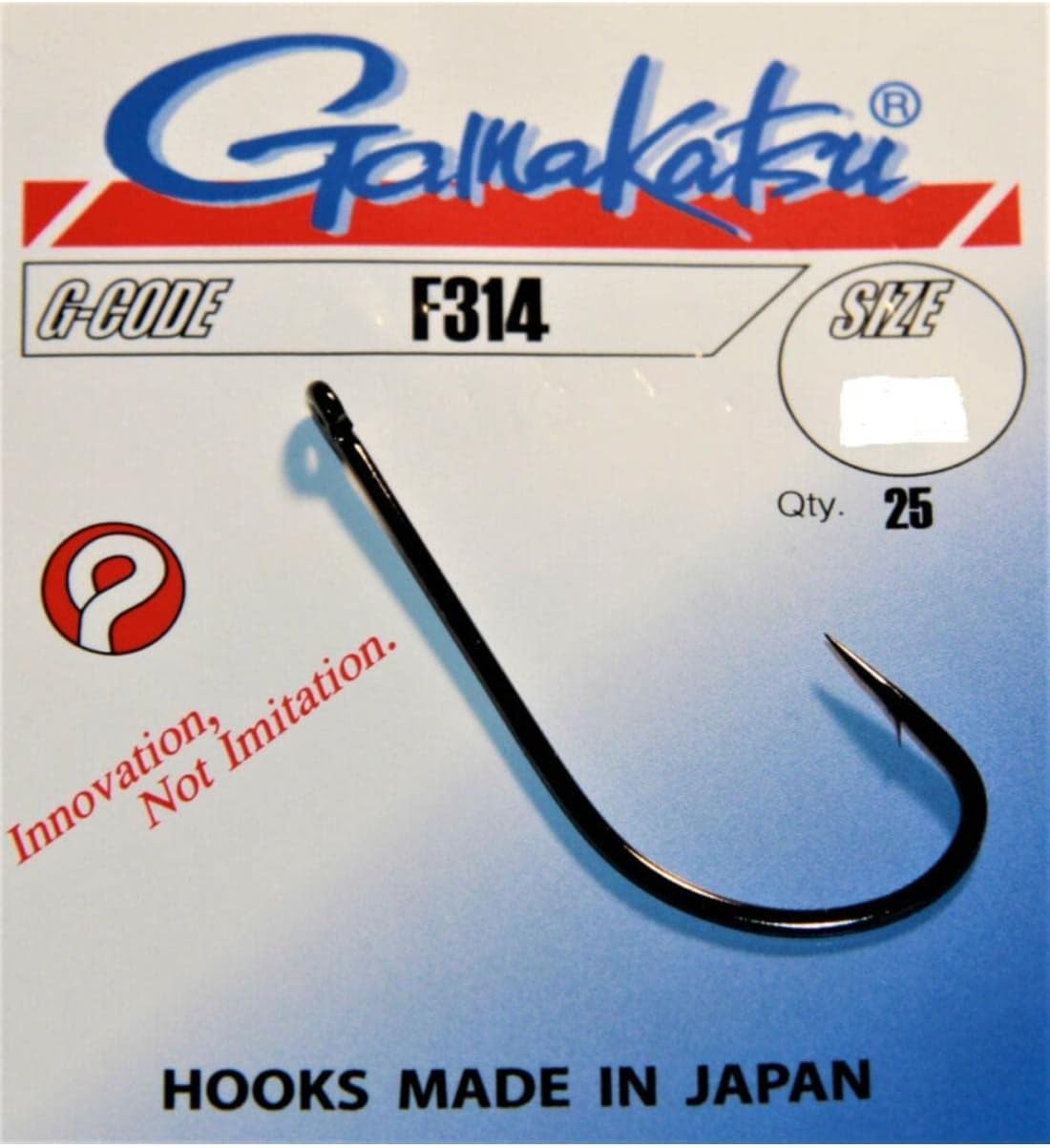 Gamakatsu F314 Fly Fishing Hooks - Heavy Wire Forged, Size 2, Pack Of 20, NS Black Finish - View #2