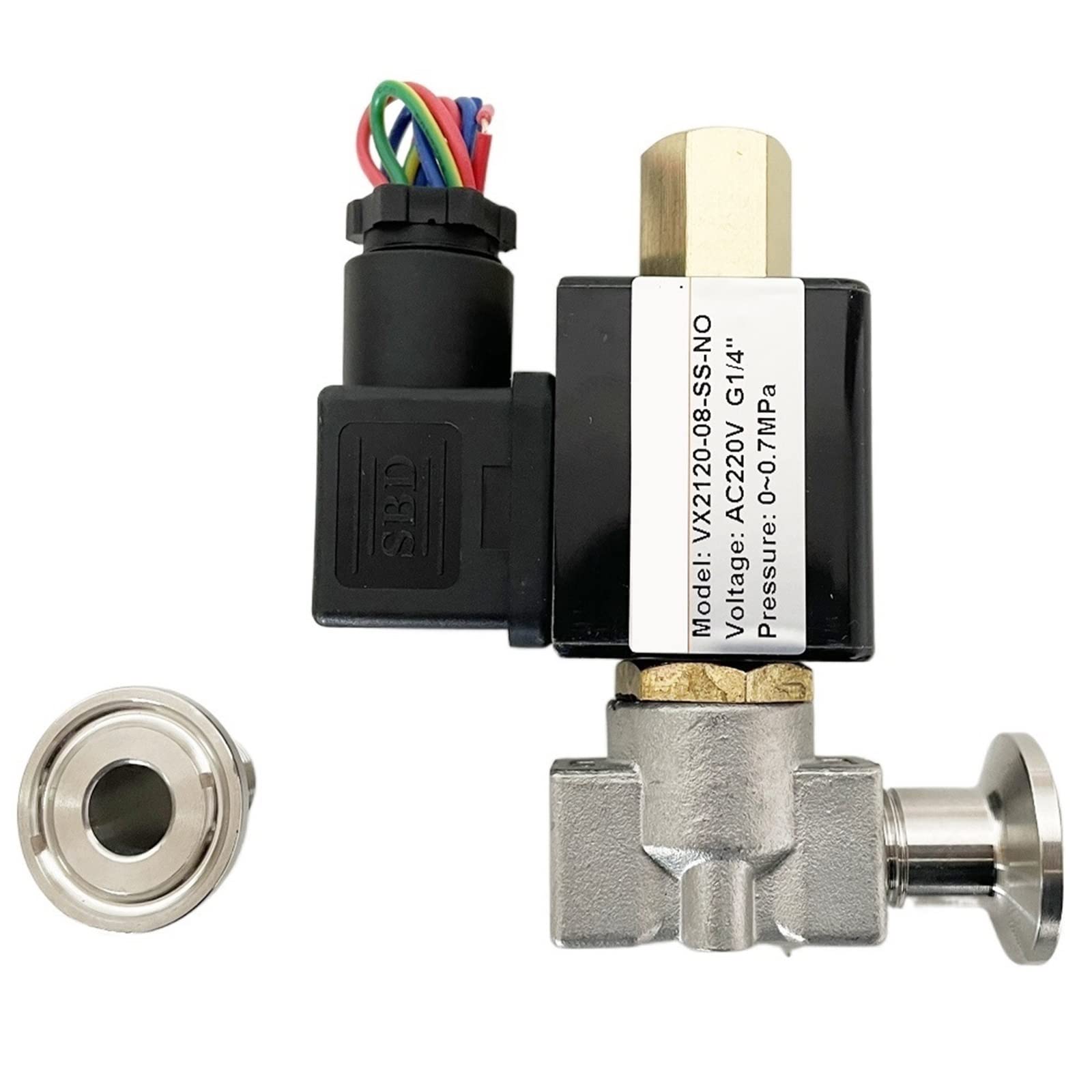 Électrovanne inox G1/4 anti corrosion pour bloquer les fuites d'acide DC24V