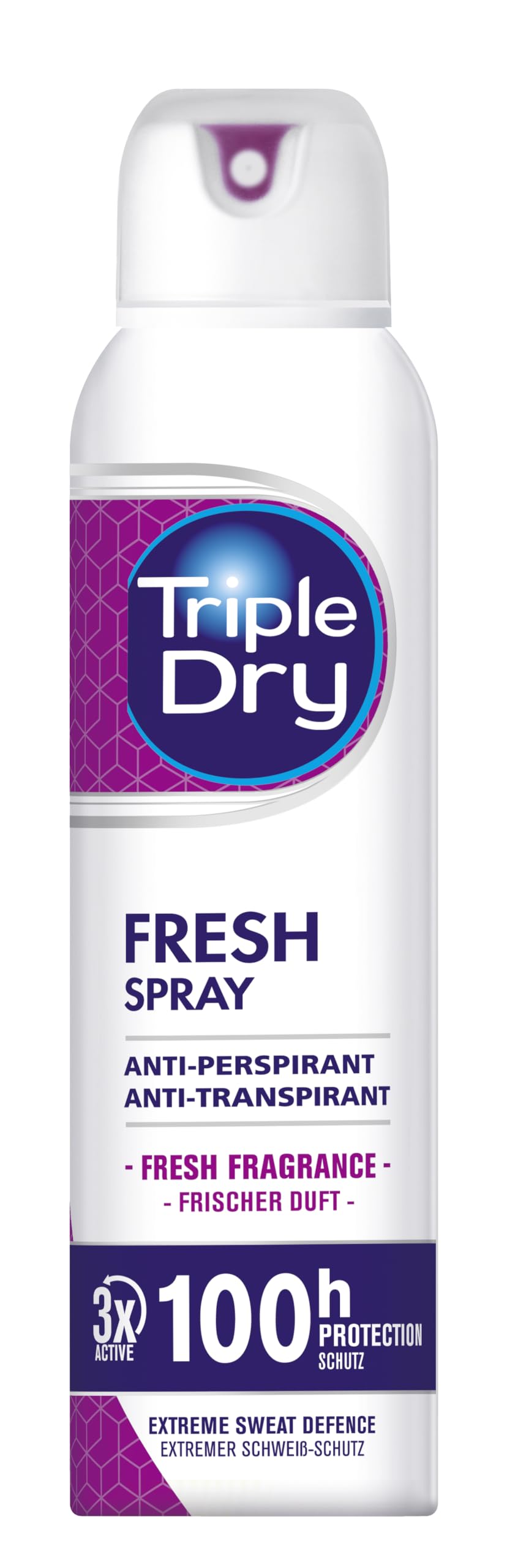 Triple DryFor Women | Fresh Fragrance Anti-Perspirant Spray 150ml | 100-Hour Protection Against Excessive Sweating | Fights Odour & Night Sweats | Triple Active Formula | Clinically Proven | Female