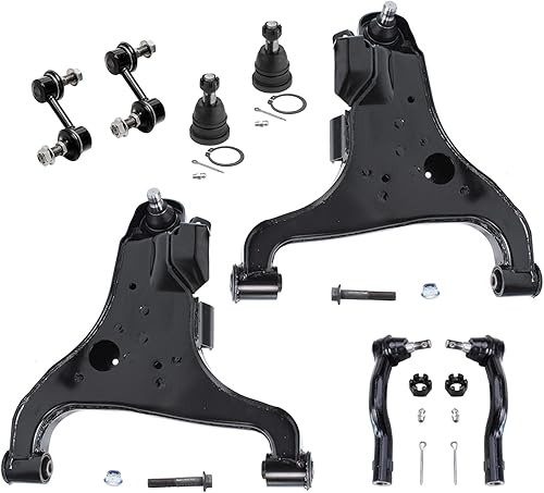 Miniatura 1309 de Detroit Axle - Kit de brazos de control de extremo delantero RWD para Dodge Ram 03-06 2500 3500, 2 brazos de control superior con rótula 2 varillas
