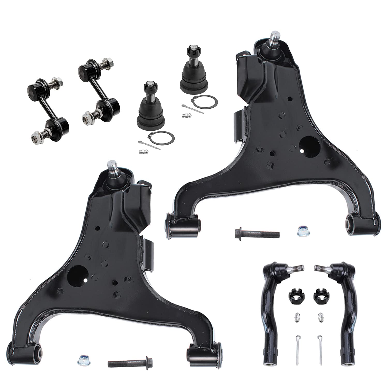 Detroit Axle - 8pc Front Ctrl Arms Kit for Infiniti QX56