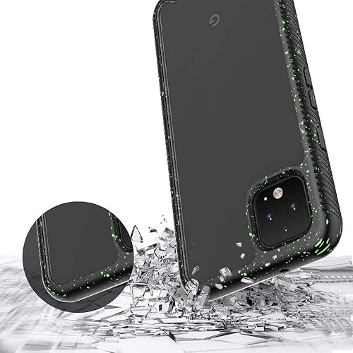 Miniatura 5 de JACKPOT WIRELESS Funda transparente resistente para Google Pixel 4, funda híbrida a prueba de golpes, protector de pantalla integrado, serie