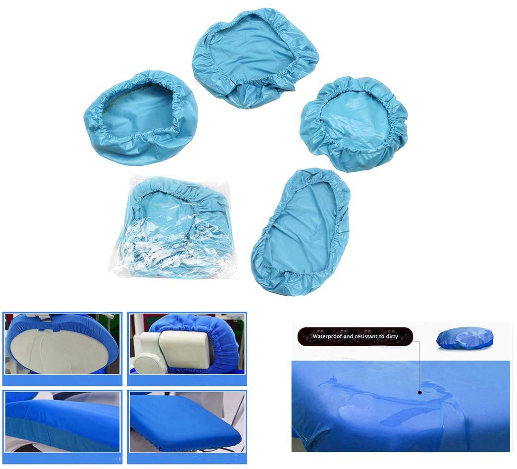 Protective Full Dental Chair Cover/Advanced Milk Silk + TPU + Composite Film Waterproof Material （Blue）