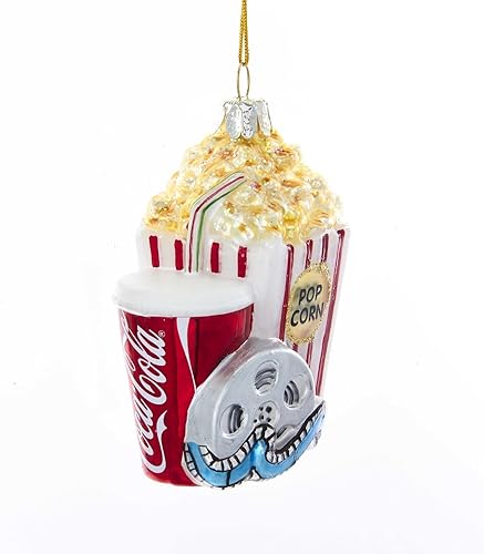 Kurt S. Adler Kurt Adler - Adorno de cristal de Coca Cola at The Movies de 3.25 pulgadas