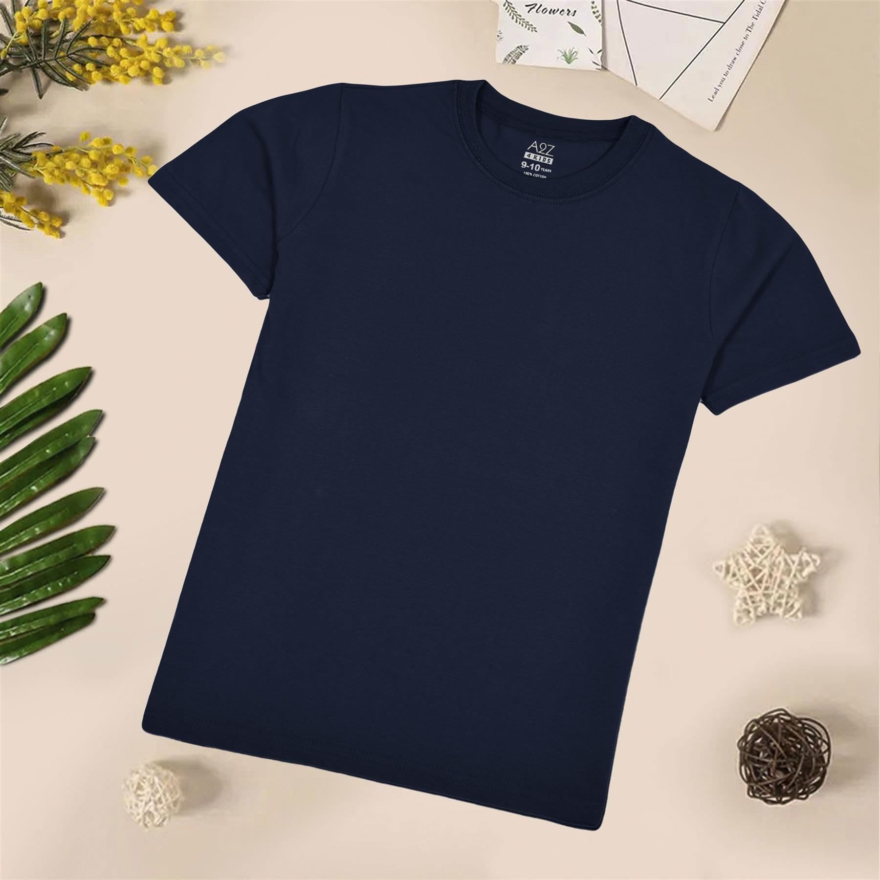 A2Z 4 Kids Confezione da 10 Bambini Ragazze Ragazzi Maglietta Semplice Morbida al Tatto, Scuola di Educazione Fisica T Shirt Leggera Estiva Canotta per Bambini dai 2 Ai 13 Anni