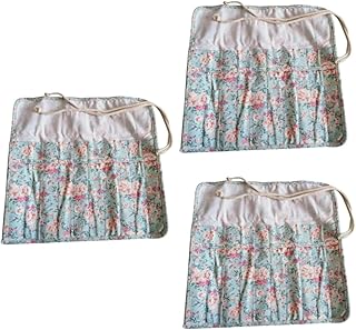 SEWACC 3 Peças 20 Estojo Ipencil Bolsa De Armazenamento De Lona Porta Lápis De Lona Bolsa De Lápis Suporte De Lona Porta Pincel Porta Lápis Envoltório De Lápis Porta Caneta Pincel Bolsa