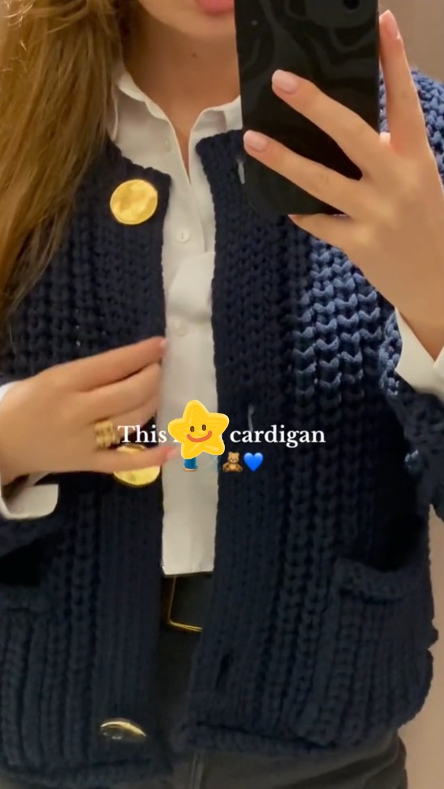 n*m様 ORGUE gold button knit Hvewarm Womens Fall Chunky Knit Cardigan Gold Button Down Long