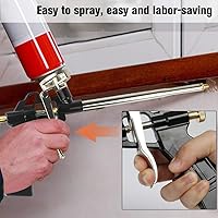 Vista 4 de 2 Pack Pistola de Espuma, Picowe Pistola de Espuma Expansible de Poliuretano, Pistola de Calafateo con Cuerpo de Metal, Pistola de Espuma