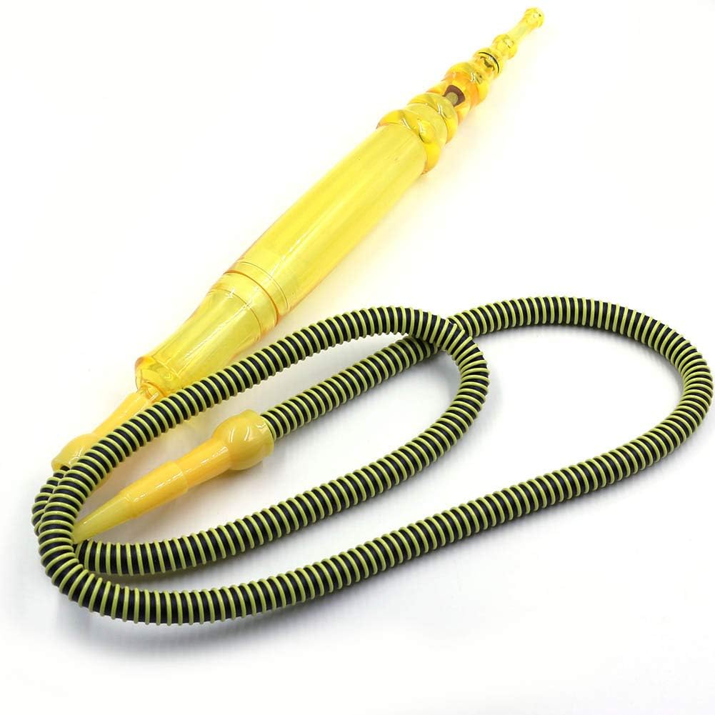 NZHK Hookah Shisha Manguera De Gel Acrílico Set 70 Pulgadas De Largo Alto Grado Cachimba,Amarillo