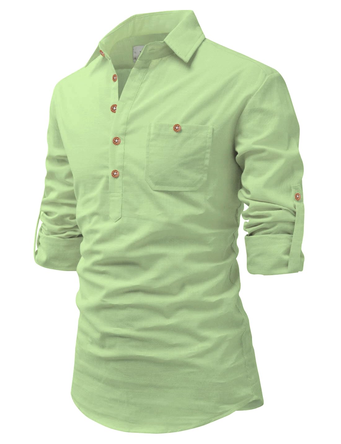 vida loca Full Sleeve Sleeve Spread Cotton Casual Slim Fit Shirt for Men's and Boys (Dark-Teal, 36)-picture-47