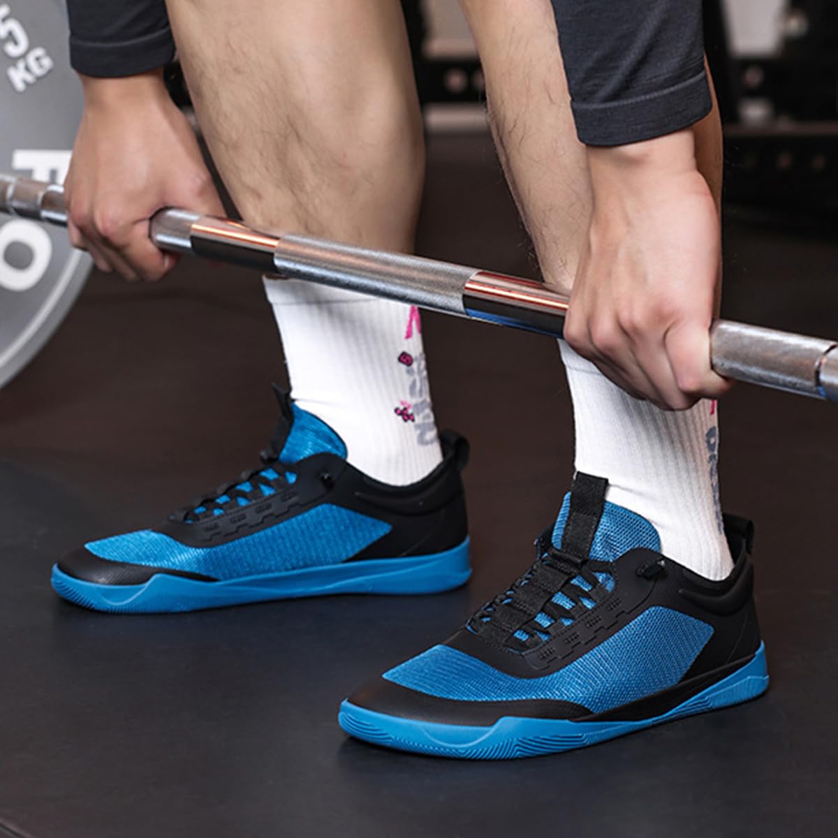 Squat Deadlift-Schuh Gewichtheberschuhe für Herren Barfuß minimalistische Fitnesschuhe für Kreuzheben, krafttraining Gewichtstraining