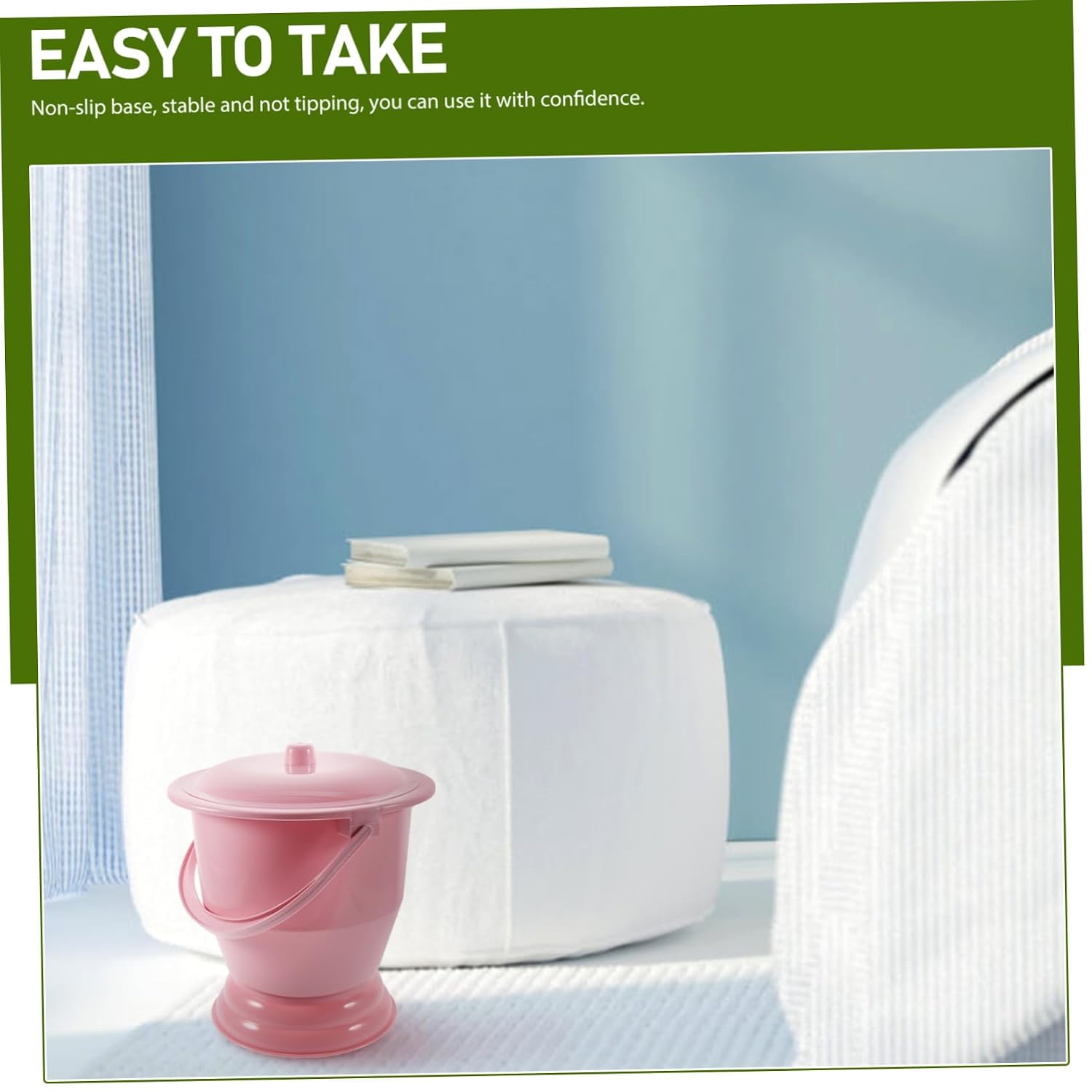 ERINGOGO Handheld Chamber Pot with Cover for Boy Girl and Seniors Non-Slip Urinal Bucket Portable Fashion Spittoon for Home and Travel Thickened Material for Stability and Durability