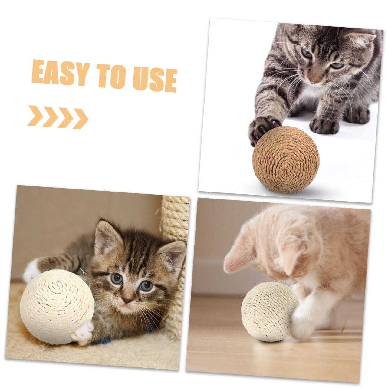 INOOMP 6stücke Interaktive Katzenbälle Für Drinnen Spielzeug Für Katzen Mit Geräuschen Für Training Und Beschäftigung Fördert Krallenpflege Und Langeweile