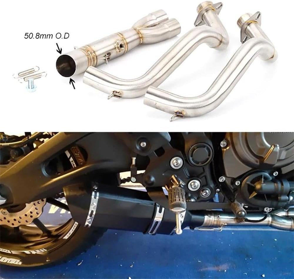 Motorcycle Exhaust Muffler Full System Slip On For Yamaha MT07 2014-2023 Motorcycle Muffler Exhaust Pipe Rear End Components
