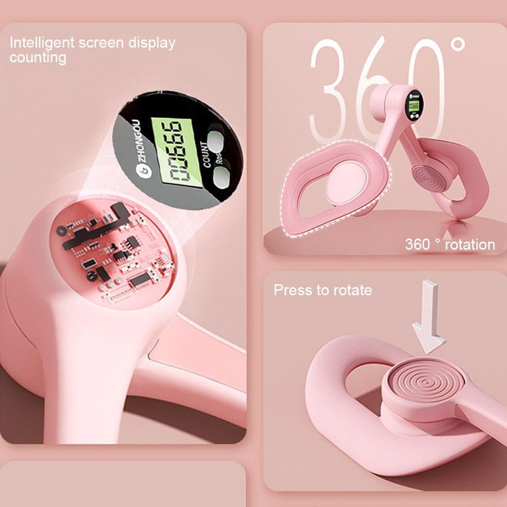 Allenatore Pavimento Pelvico Donna Con Rotazione 360° – Tonificante Cosce E Glutei, Display Con Contatore, 3 Livelli Di Forza
