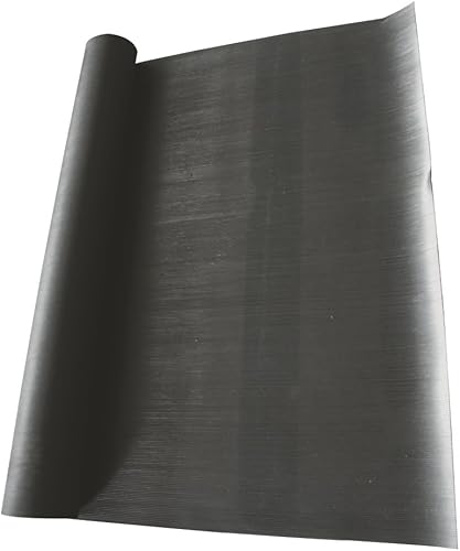 Miniatura 3 de Rubber-Cal "Fine Rib" alfombra de goma acanalada  18" de espesor x 48" de ancho, rollos de goma gruesa  negro  disponibles en 5 longitudes