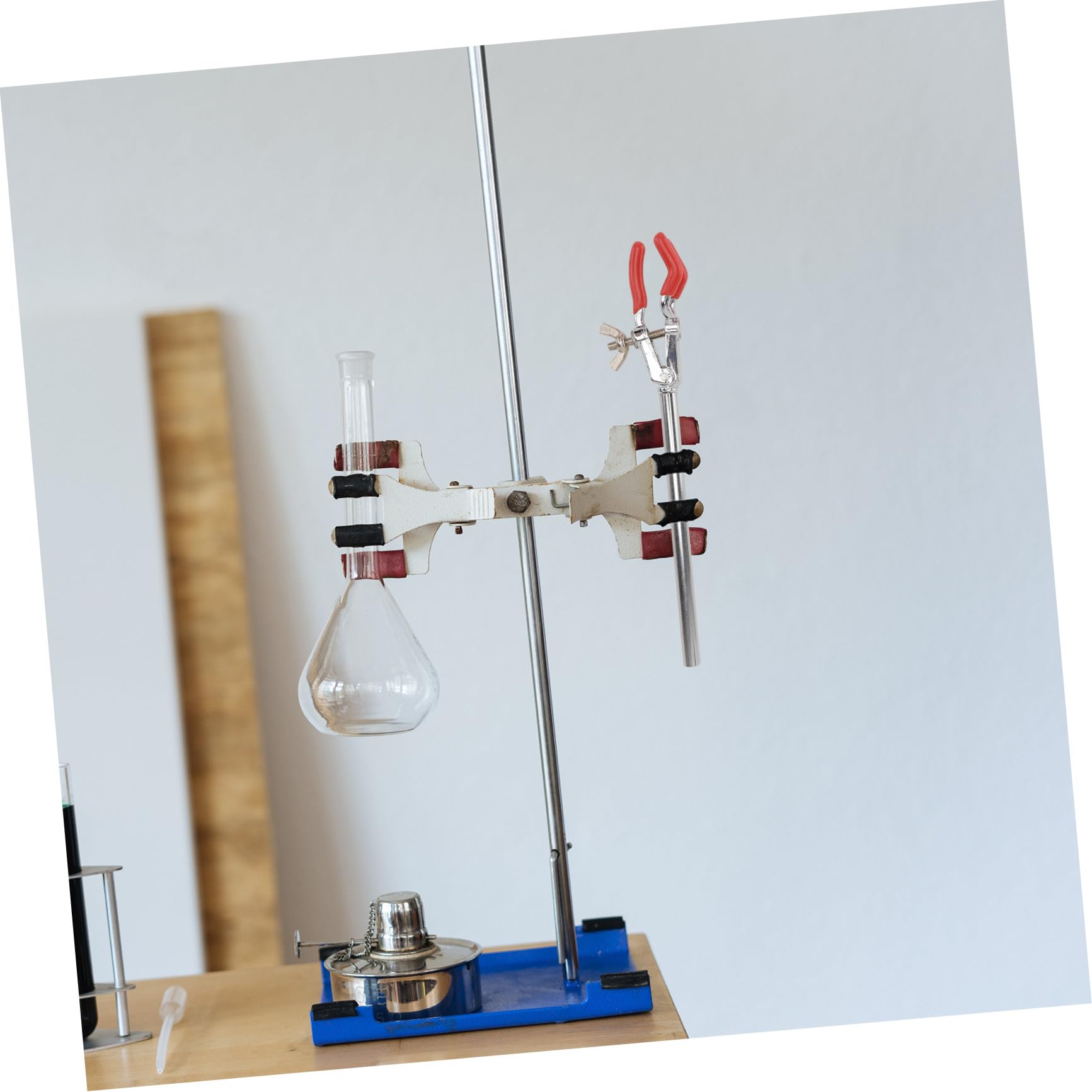 Ensemble de Pinces Trois Broches pour Laboratoire avec Pince pour Flacon et Clip de Support en Alliage de Zinc, Facile à Transporter pour Expériences D'apprentissage