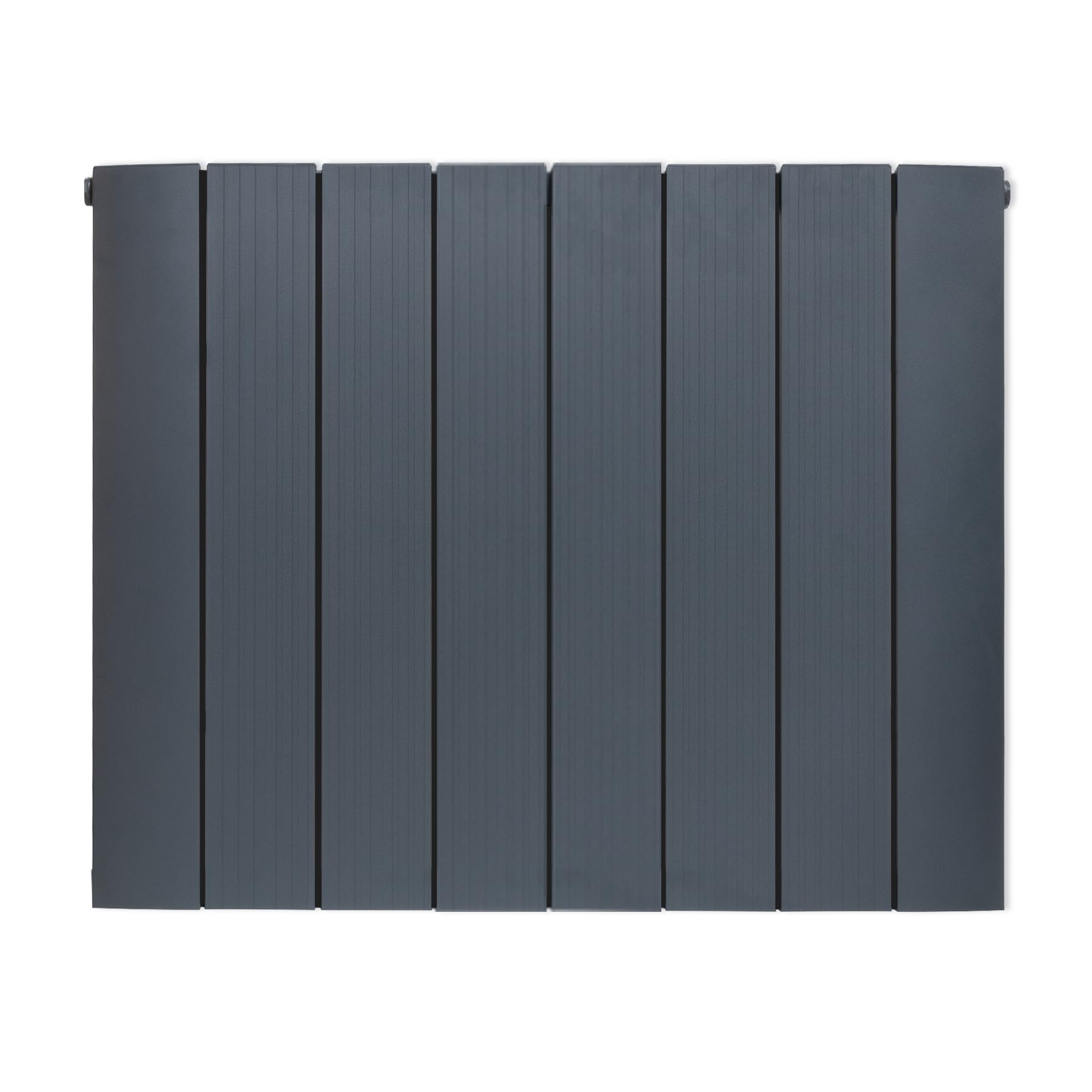 Adept Technology Anthracite Adept Kava - 600 X 748Mm Aluminium Designer Radiator - Double Horizontal Central Heating Radiator - Btus (Delta T50) 4010