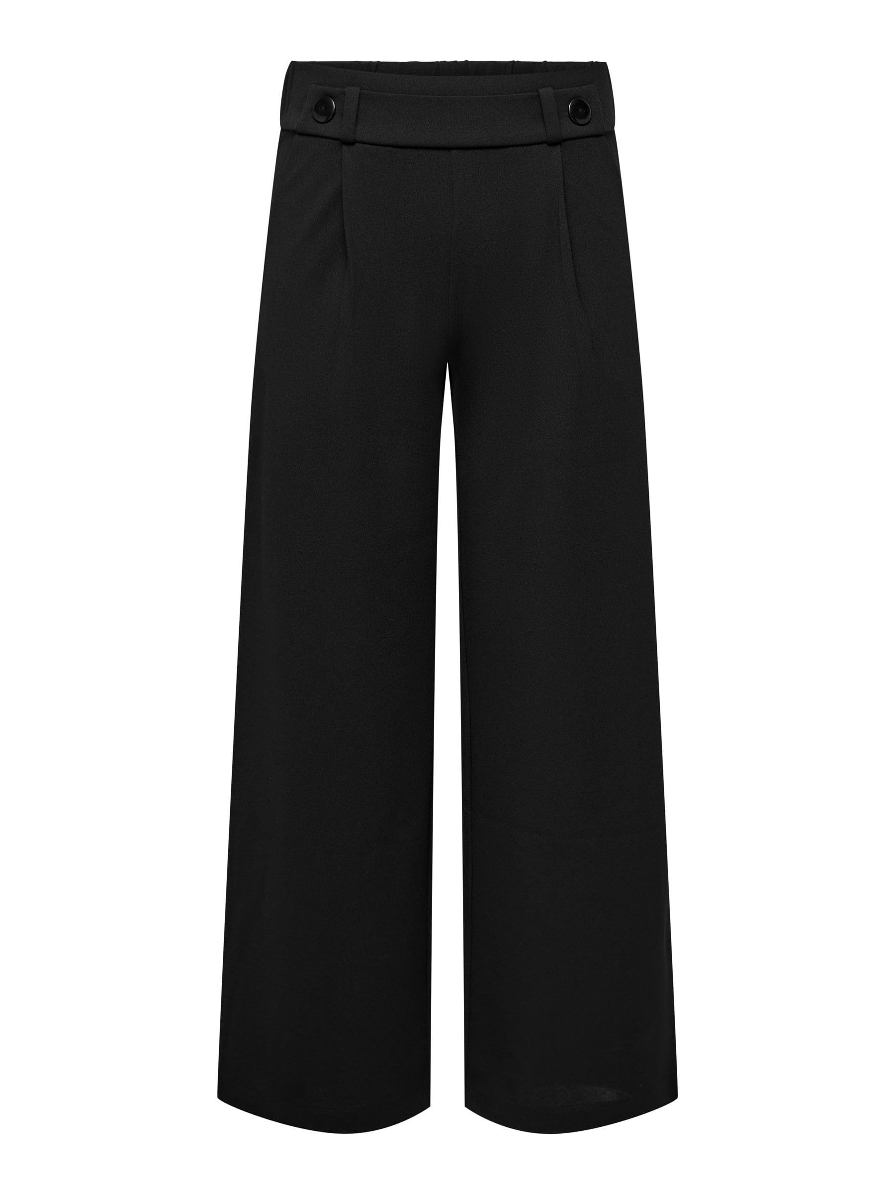 JdY Damen Jdygeggo New Long Pant Jrs Noos Hose, Black/Detail:black Buttons, M / 30L EU
