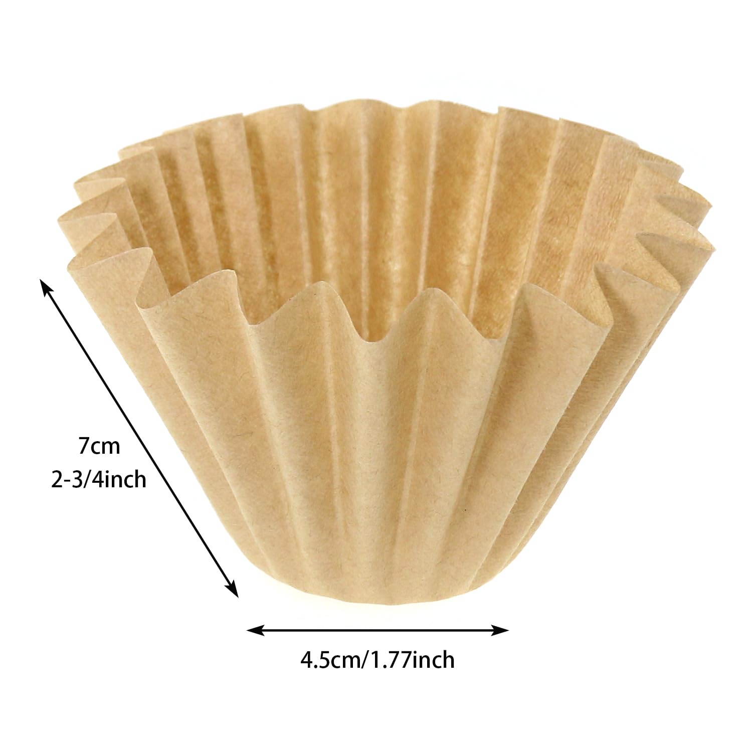 Einweg-Kaffeefilter für 1–4 Tassen, Einweg-Papier-Kaffeefilternetze für Zuhause und Büro, Braun, 100 Stück
