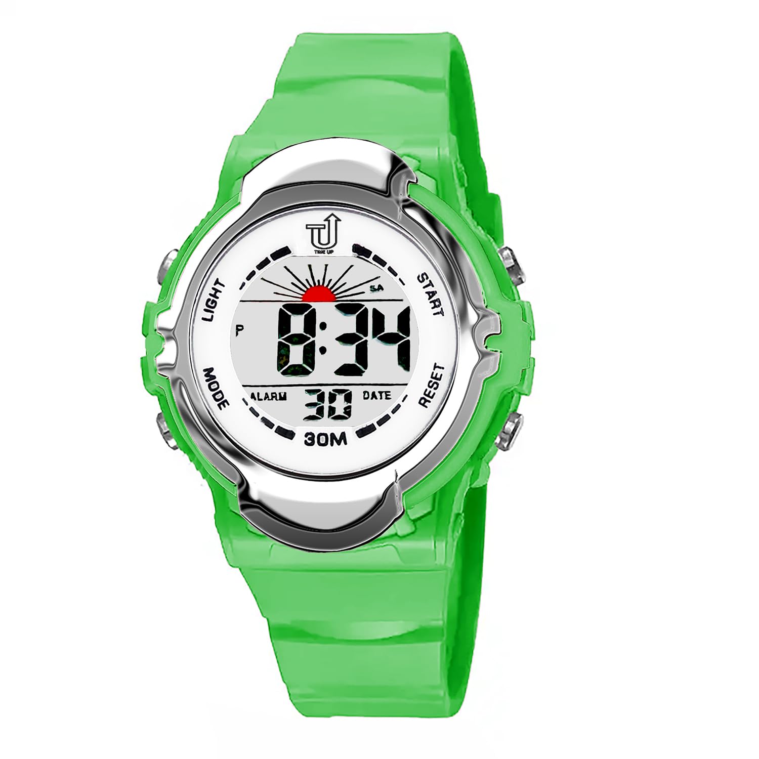 Time Up Digital Dial Chrome Dial School Watch for Kids Boys & Girls (Age:4-12 Years)-YS-18CD-X (Green) (B0CQCRMRGY) Amazon Price History, Amazon Price Tracker