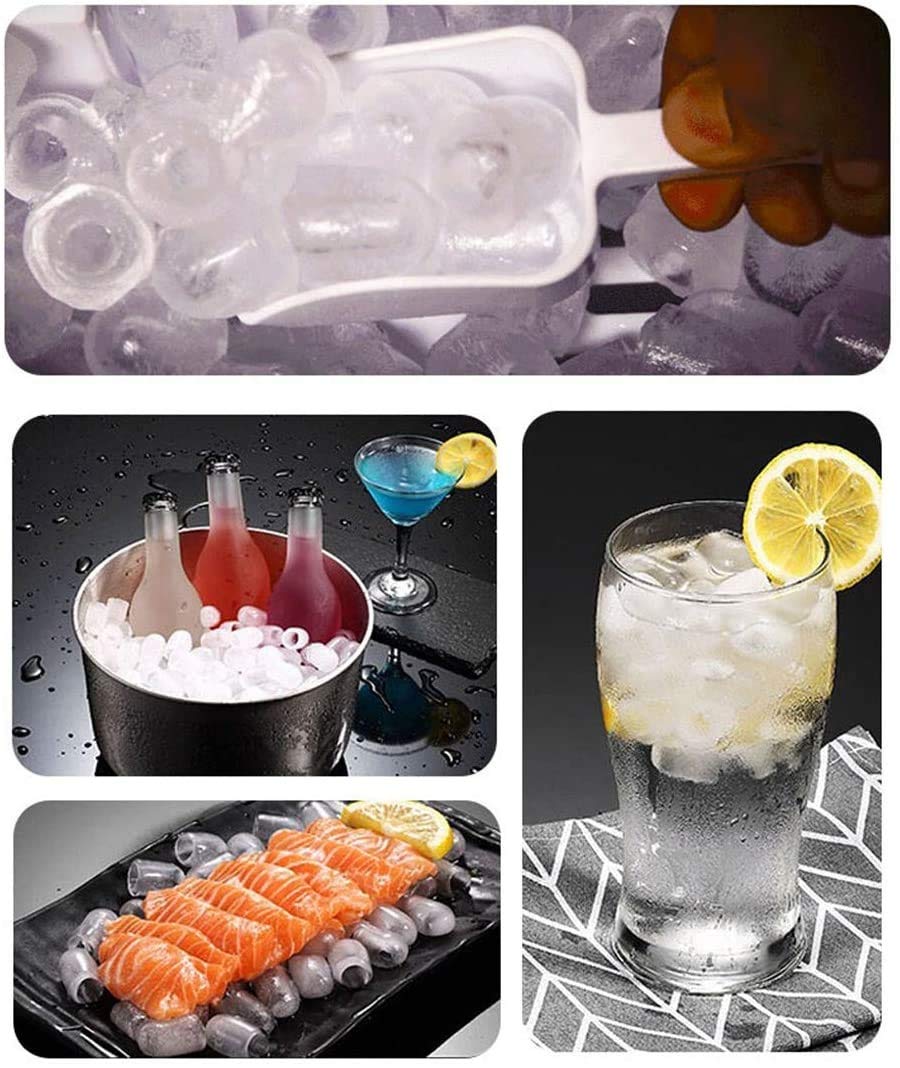 Ice Maker controsoffitto Macchina, 9 Ice Cubes Pronto in 6-10 Minuti, 33 lbs Cubi Proiettile di Ghiaccio in 24H, Ice Maker Elettrico con Scoop, Nero