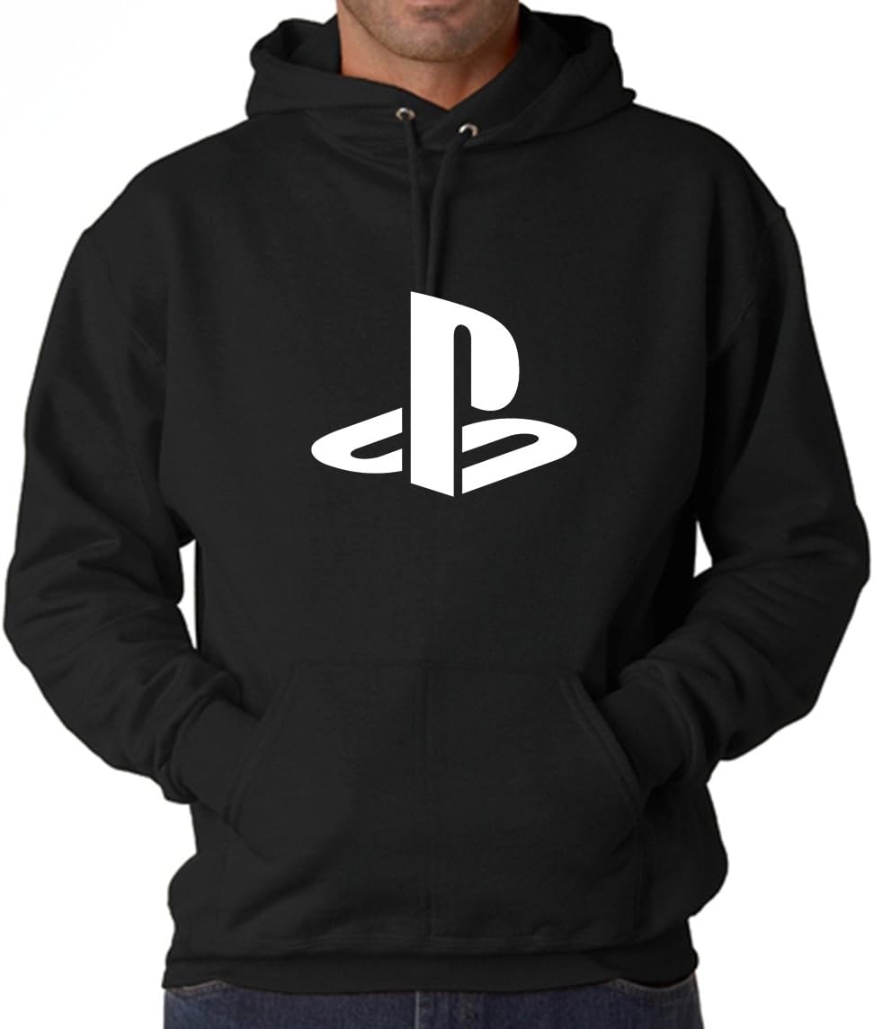 PS4 Playstation Gaming Sweatshirt & T-Shirt (Black Hoodie, XL)