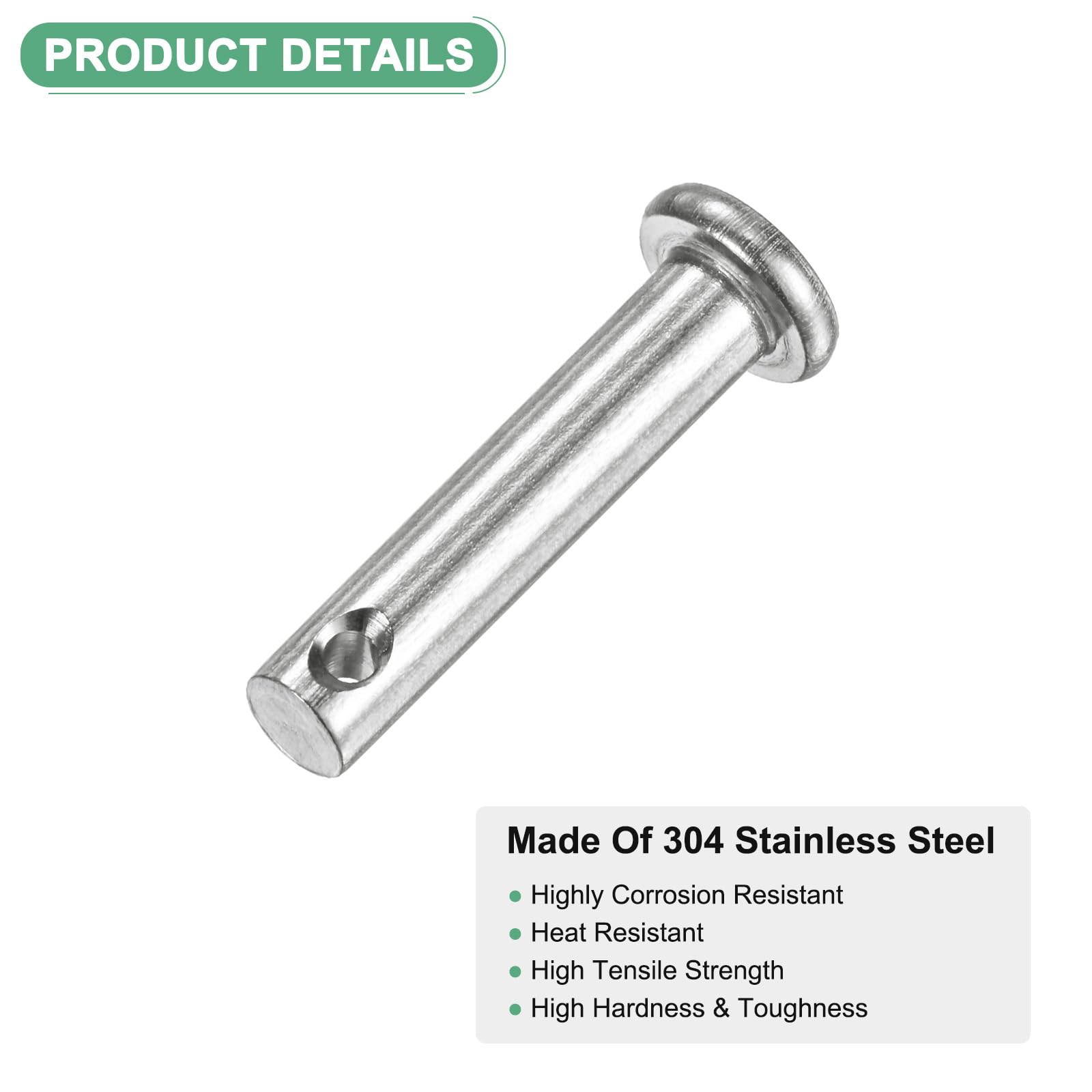 M METERXITY 20-Pack Single Hole Clevis Pins - Image 2