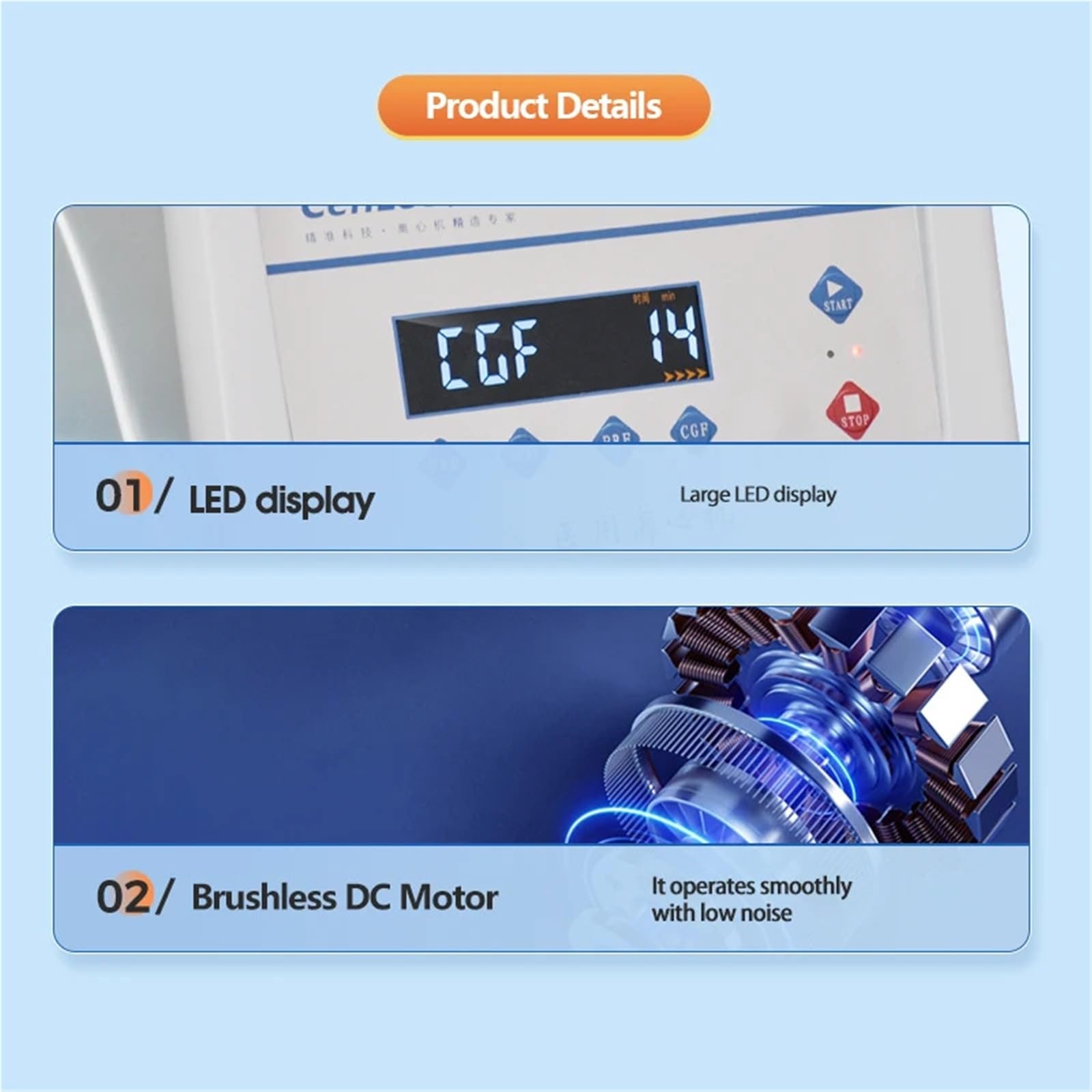 Odwirować, Wirówka CGF/PRF (z rotorem kątowym 8x10ml) – wirówka laboratoryjna