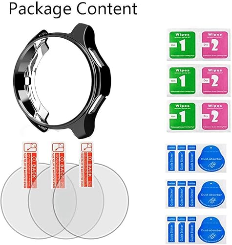 Miniatura 10 de Protector de pantalla (3+2 unidades) compatible con Samsung Galaxy Watch 5 Pro de 1.772 pulgadas, película de vidrio templado antiarañazos,