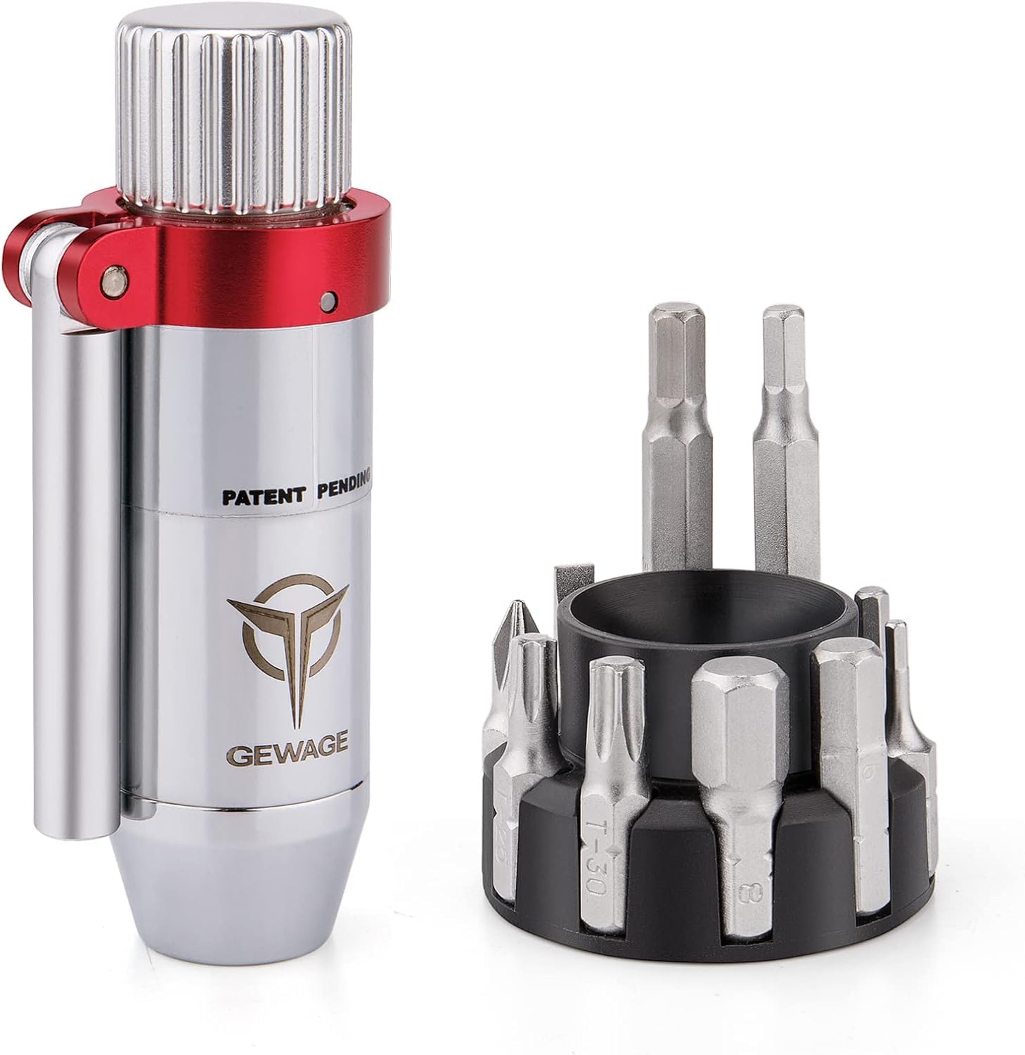 GEWAGE Drehmomentschlüssel 1/4 Zoll Fahrrad, 3-10 Nm, inkl. 10 Bits, kompakt & leicht, präzises Werkzeug für Fahrradwartung