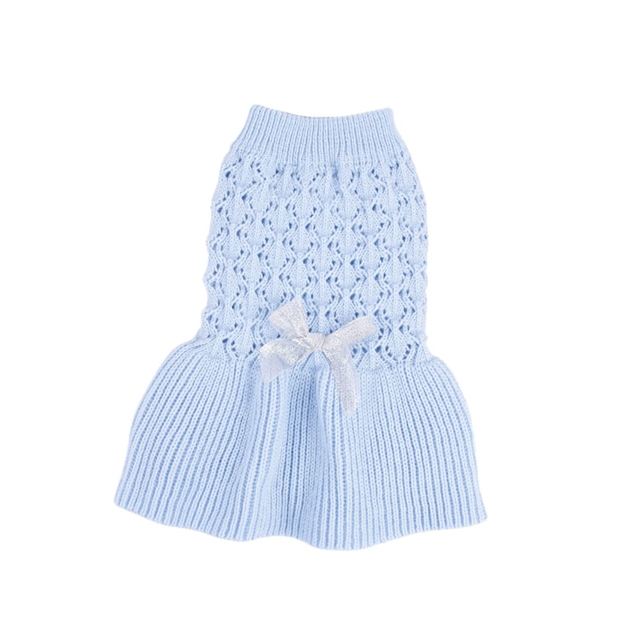 INOOMP 3pièces Pull Printemps pour Chien Et Chat Vêtement Doublé Laine Robe Mignonne à Deux Jambes Confortable XXS Bleu