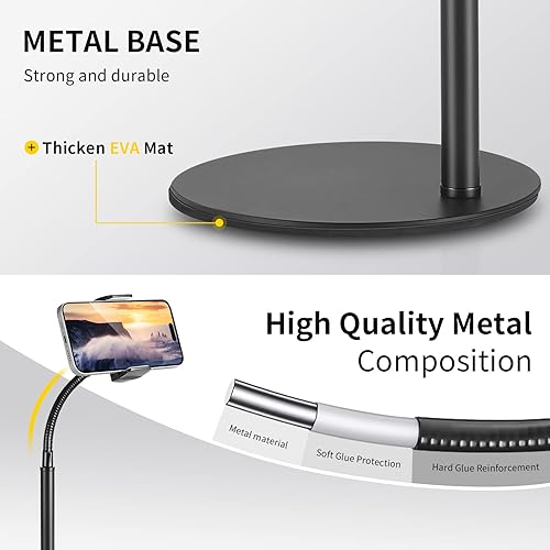 Miniatura 5 de LILANZo Soporte de teléfono celular, soporte ajustable de cuello de cisne para escritorio, soporte universal de teléfono de brazo flexible, soporte