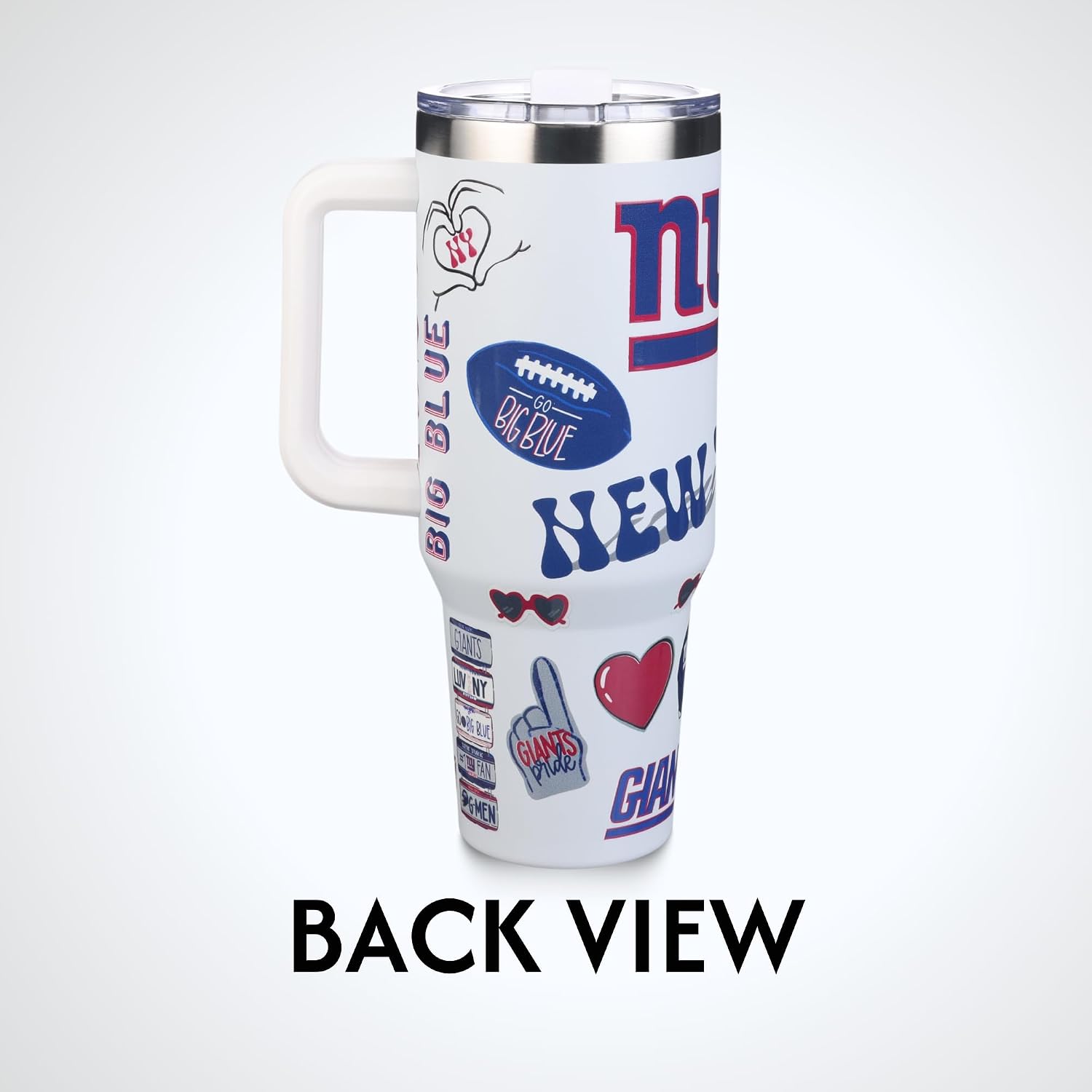 The Memory Company Officially Licensed NFL Game Day Tumbler - 40oz Stainless Steel Double-Wall Insulated Team Color Bling Cup with Team Logo, NFL Licensed Sports Travel Mug with Lid & Straw