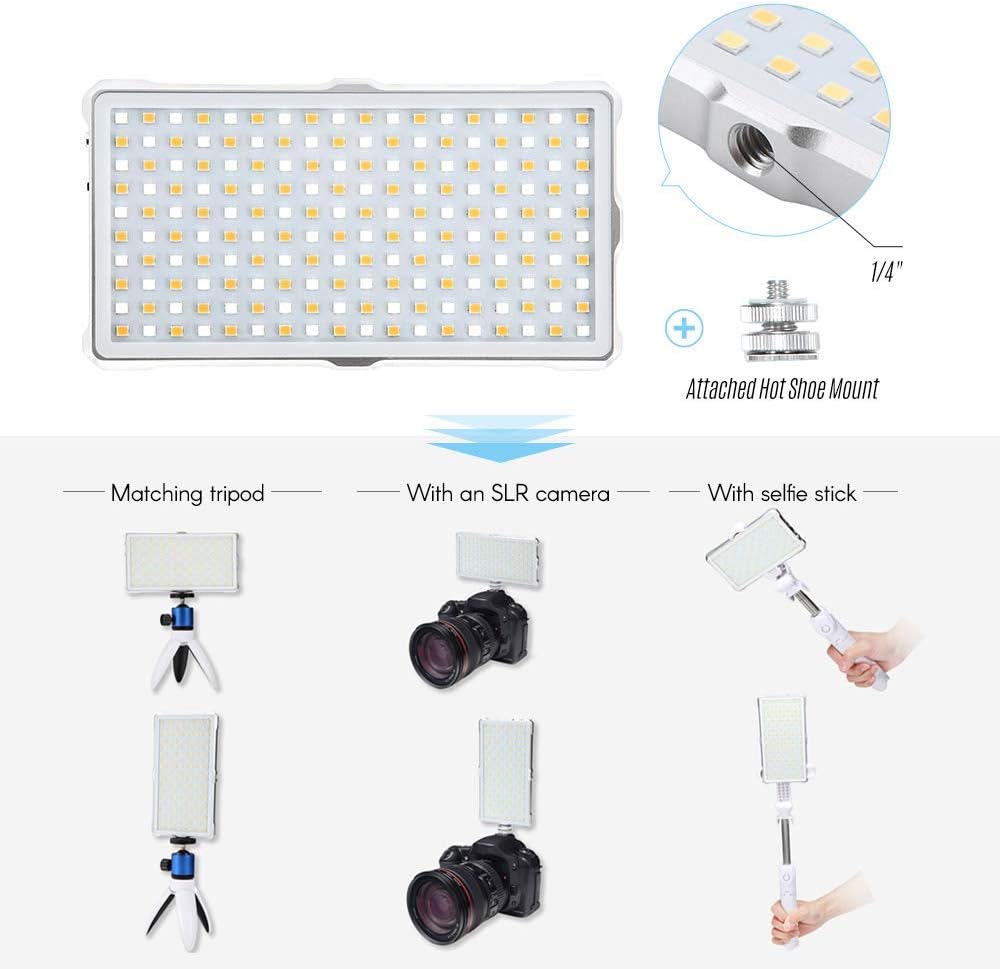 Black Friday - 50% OFF LituFoto F18 Portable LED Video Light Lamp Fill-in Light 3200-5600K for Video Recording Professional Studio Commercial Photography Wedding Photography Live Broadcast